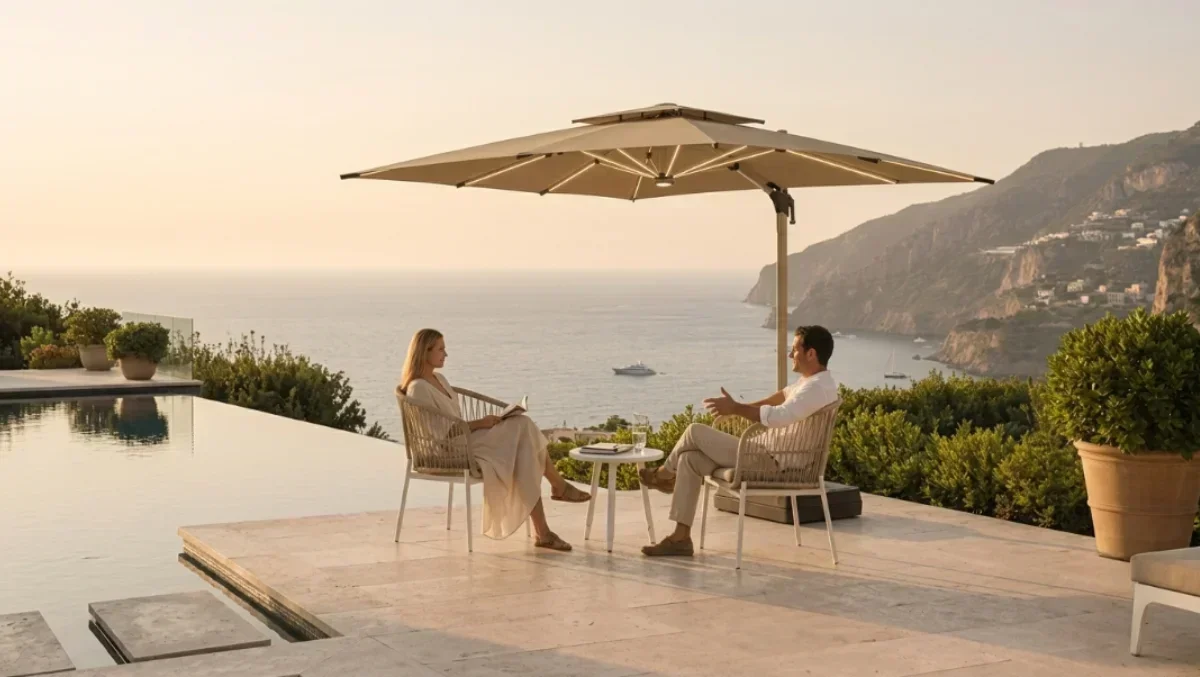 Parasol 4m*3m avec LED