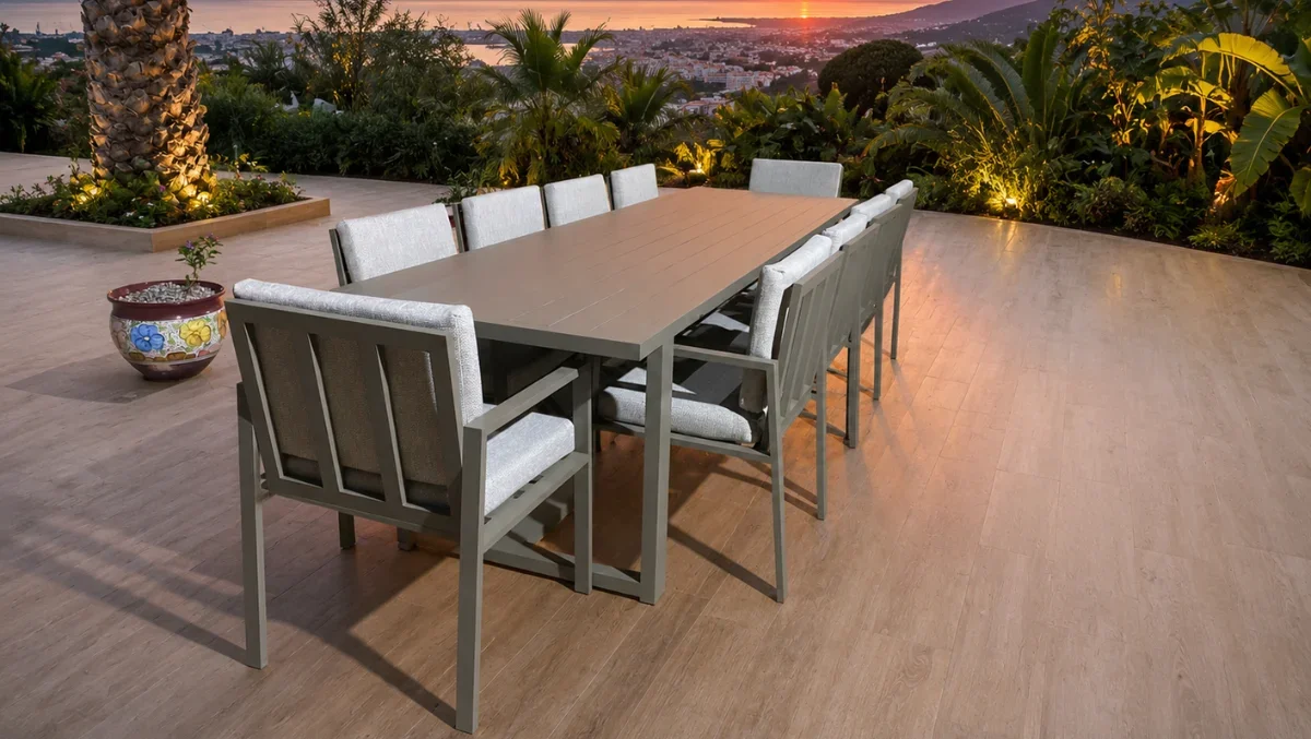 Ensemble repas de jardin Athènes 10  places