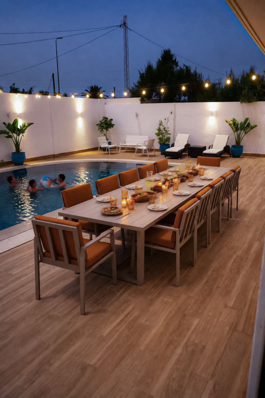 Ensemble repas de jardin Athènes 12  places