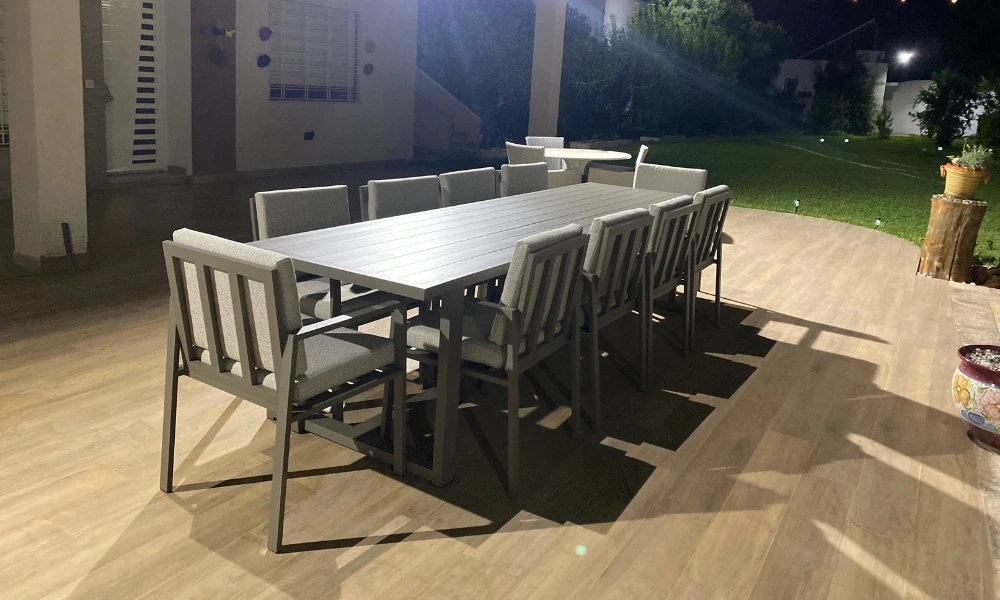 Ensemble repas de jardin Athènes 10  places-Ensemble repas