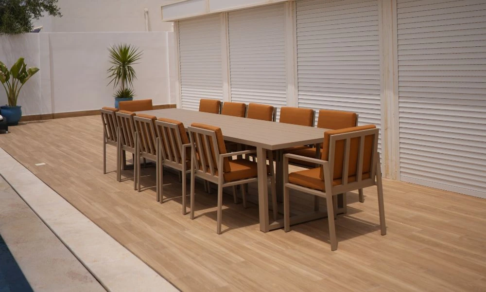 Ensemble repas de jardin Athènes 12  places-Ensemble repas