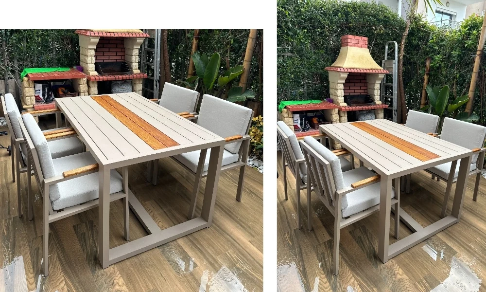 Ensemble repas de jardin Athènes 4 places-Ensemble repas