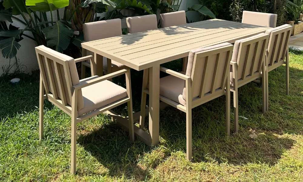 Ensemble repas de jardin Athènes 8 places-Ensemble repas